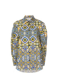 mehrfarbige bedruckte Bluse mit Knöpfen von Miahatami