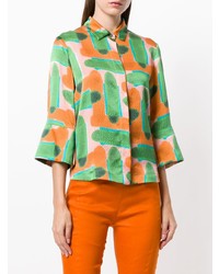 mehrfarbige bedruckte Bluse mit Knöpfen von L'Autre Chose