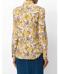 mehrfarbige bedruckte Bluse mit Knöpfen von Chloé