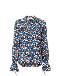 mehrfarbige bedruckte Bluse mit Knöpfen von Tory Burch