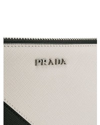 mehrfarbige bedruckte Clutch Handtasche von Prada