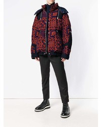 mehrfarbige bedruckte Daunenjacke von Sacai