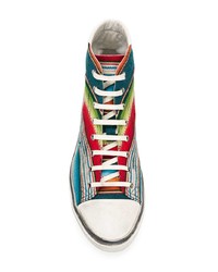 mehrfarbige bedruckte hohe Sneakers von Saint Laurent