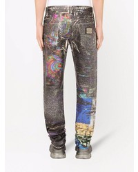 mehrfarbige bedruckte Jeans von Dolce & Gabbana