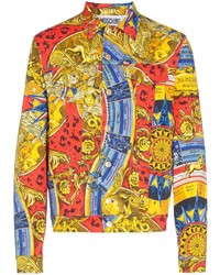 mehrfarbige bedruckte Jeansjacke von Moschino