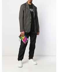 mehrfarbige bedruckte Leder Clutch Handtasche von Versace