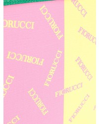 mehrfarbige bedruckte Leder Clutch von Fiorucci