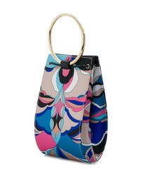 mehrfarbige bedruckte Leder Clutch von Emilio Pucci