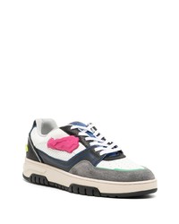 mehrfarbige bedruckte Leder niedrige Sneakers von MSGM