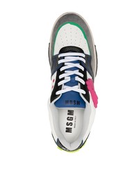 mehrfarbige bedruckte Leder niedrige Sneakers von MSGM