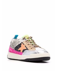 mehrfarbige bedruckte Leder niedrige Sneakers von Golden Goose