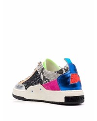 mehrfarbige bedruckte Leder niedrige Sneakers von Golden Goose