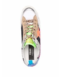 mehrfarbige bedruckte Leder niedrige Sneakers von Golden Goose