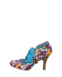 mehrfarbige bedruckte Leder Pumps von Ruby Shoo