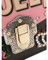 mehrfarbige bedruckte Leder Umhängetasche von Dolce & Gabbana