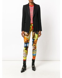 mehrfarbige bedruckte Leggings von Versace Vintage