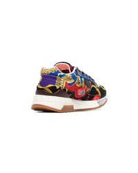 mehrfarbige bedruckte niedrige Sneakers von Versace