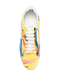 mehrfarbige bedruckte niedrige Sneakers von Paul Smith