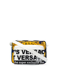 mehrfarbige bedruckte Segeltuch Umhängetasche von Versace