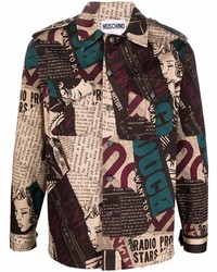mehrfarbige bedruckte Shirtjacke von Moschino