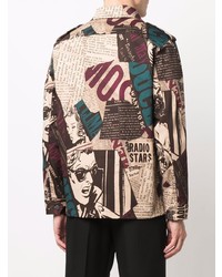 mehrfarbige bedruckte Shirtjacke von Moschino