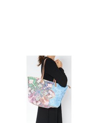 mehrfarbige bedruckte Shopper Tasche aus Leder von Desigual