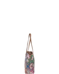 mehrfarbige bedruckte Shopper Tasche aus Leder von Desigual