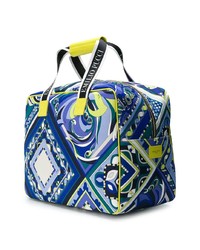 mehrfarbige bedruckte Shopper Tasche aus Leder von Emilio Pucci