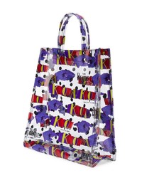 mehrfarbige bedruckte Shopper Tasche aus Leder von The Beatles X Comme Des Garçons