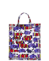 mehrfarbige bedruckte Shopper Tasche aus Leder von The Beatles X Comme Des Garçons