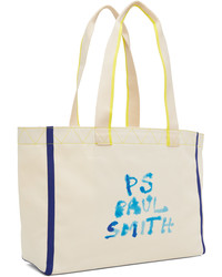 mehrfarbige bedruckte Shopper Tasche aus Segeltuch von Ps By Paul Smith