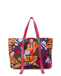 mehrfarbige bedruckte Shopper Tasche aus Segeltuch von Paula Cademartori