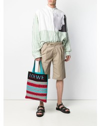 mehrfarbige bedruckte Shopper Tasche aus Segeltuch von Loewe