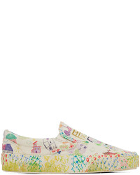 mehrfarbige bedruckte Slip-On Sneakers aus Segeltuch von Collina Strada