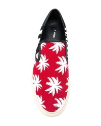 mehrfarbige bedruckte Slip-On Sneakers aus Segeltuch von Amiri