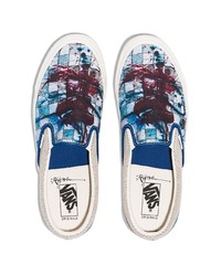 mehrfarbige bedruckte Slip-On Sneakers aus Segeltuch von Vans