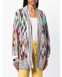 mehrfarbige bedruckte Strickjacke mit einer offenen Front von Missoni