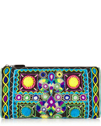 mehrfarbige bestickte Clutch von Edie Parker