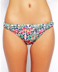 mehrfarbige Bikinihose mit Blumenmuster von Asos