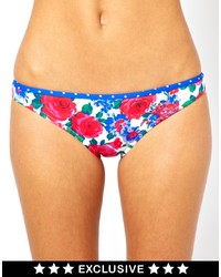 mehrfarbige Bikinihose mit Blumenmuster von Asos
