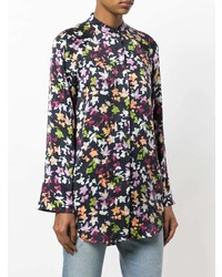 mehrfarbige Bluse mit Knöpfen mit Blumenmuster von Equipment