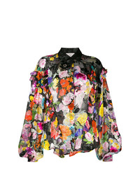 mehrfarbige Bluse mit Knöpfen mit Blumenmuster von Preen by Thornton Bregazzi