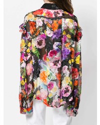 mehrfarbige Bluse mit Knöpfen mit Blumenmuster von Preen by Thornton Bregazzi