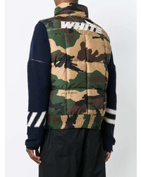 mehrfarbige Camouflage ärmellose Jacke von Off-White