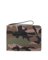 mehrfarbige Camouflage Clutch Handtasche