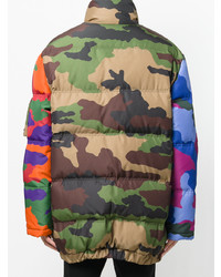 mehrfarbige Camouflage Daunenjacke von Moschino
