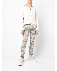 mehrfarbige Camouflage enge Jeans von purple brand