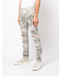 mehrfarbige Camouflage enge Jeans von purple brand