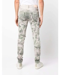 mehrfarbige Camouflage enge Jeans von purple brand