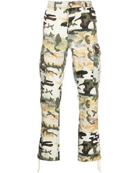mehrfarbige Camouflage Jeans